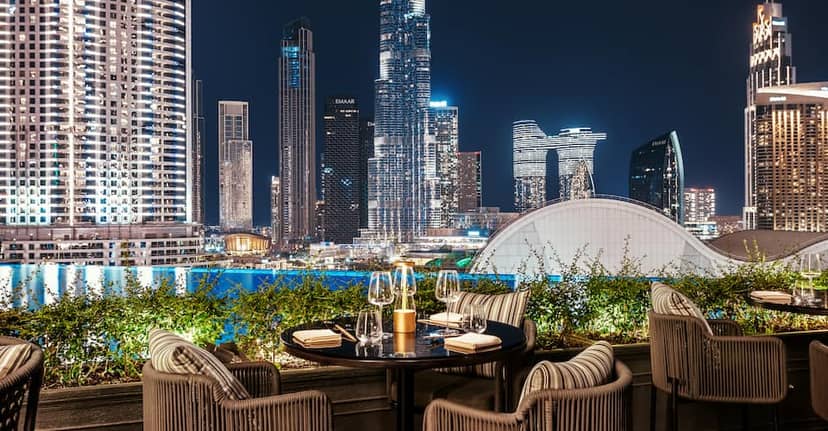 Luxury Nazcaa restaurant skyline view for premium corporate hospitality events.