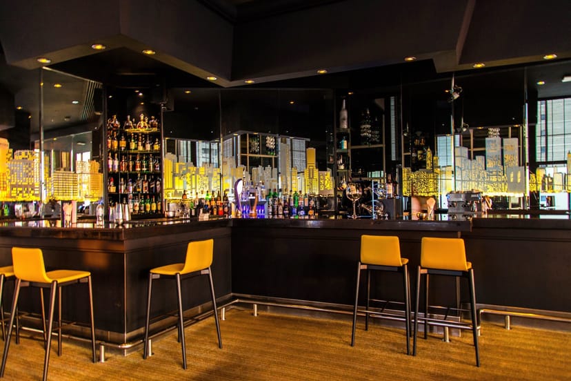 Contemporary hotel bar in Dubai Deira Creek for networking and VIP corporate events.