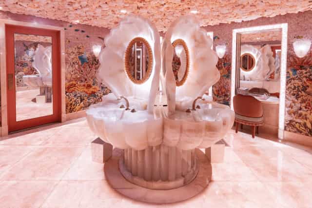 Luxury washroom installation at Sexy Fish Dubai for experiential private dining and events.