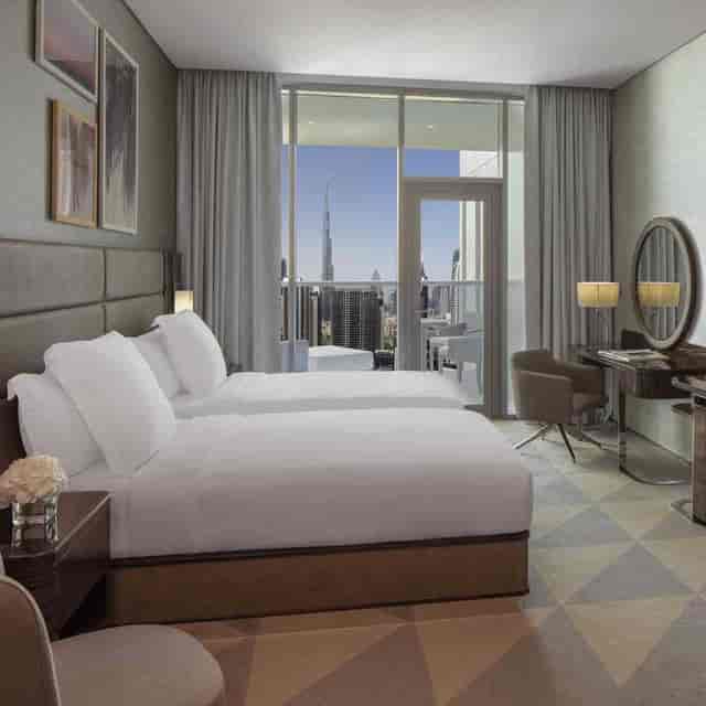 Hyde Dubai VIP suite with Burj Khalifa view for luxury corporate events and incentive travel.