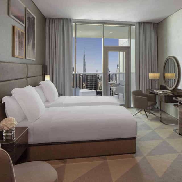 Hyde Dubai VIP suite with Burj Khalifa view for luxury corporate events and incentive travel.