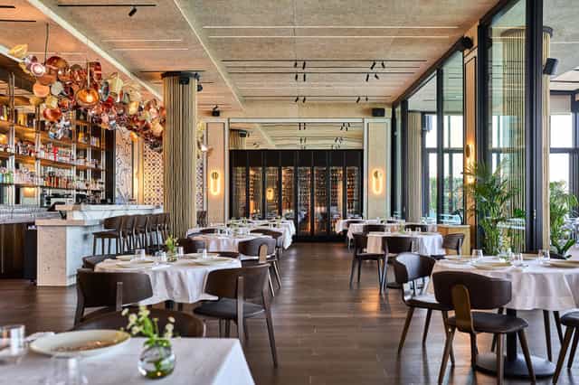 Upscale Em Sherif Sea Café restaurant for corporate dining and gala events.