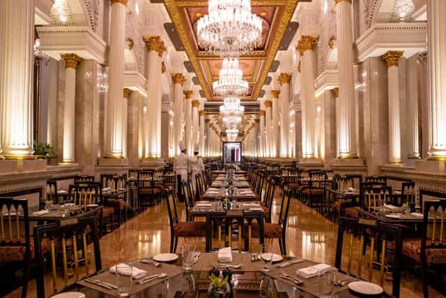 Elegant banquet hall at Imperium Jumeirah Zabeel Saray for gala dinners and corporate events.