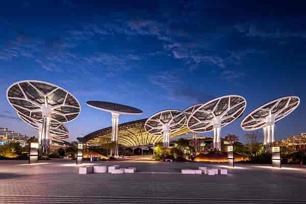 Terra Auditorium architectural venue at Expo City Dubai for corporate gala events.