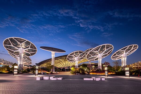 Terra Auditorium architectural venue at Expo City Dubai for corporate gala events.