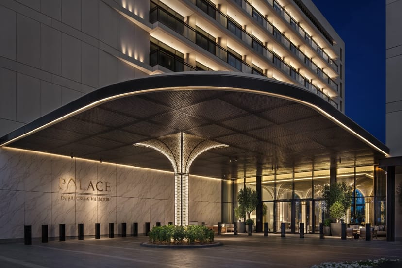 Qix Teens modern porte-cochère at Address Creek Harbour, luxury corporate incentive venue.
