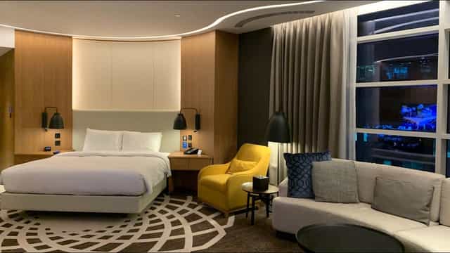 VIP suite at DoubleTree Dubai Business Bay with breakout seating for corporate events and meetings.