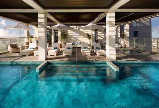 Luxury rooftop networking venue at Millennium Atria Business Bay for corporate events.