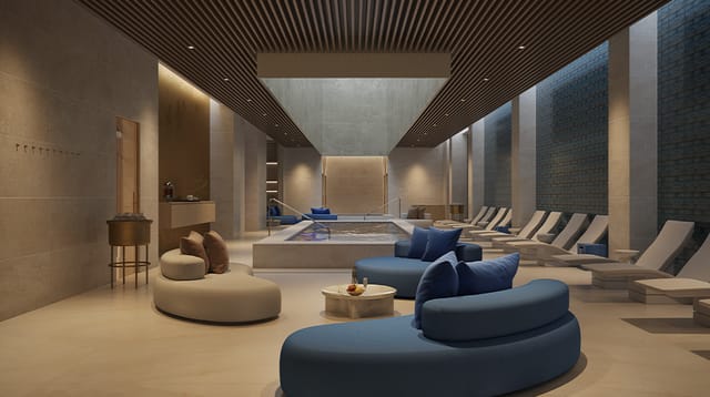 Grand Suite at Lapis: Modern wellness facility for corporate retreats and luxury breakout sessions.