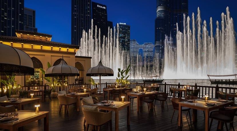Elegant outdoor dining at The Viewing Deck, perfect for upscale corporate events and private celebrations.