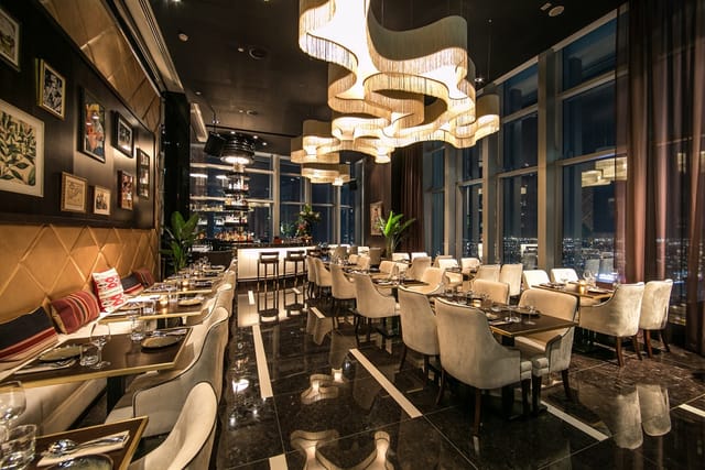 Inka at Sofitel Dubai: elegant dining venue with stunning views for upscale events.