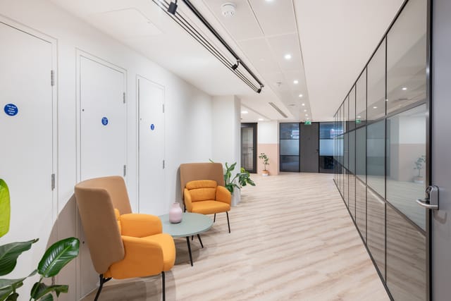Walbrook breakout zone in Rivvia Covent Garden for casual networking and private event meetings.