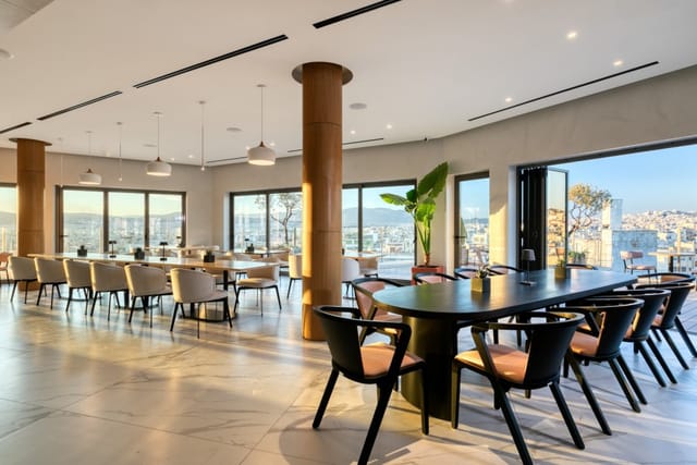 Stanley Hotel business center with panoramic views for corporate boardroom meetings and networking.