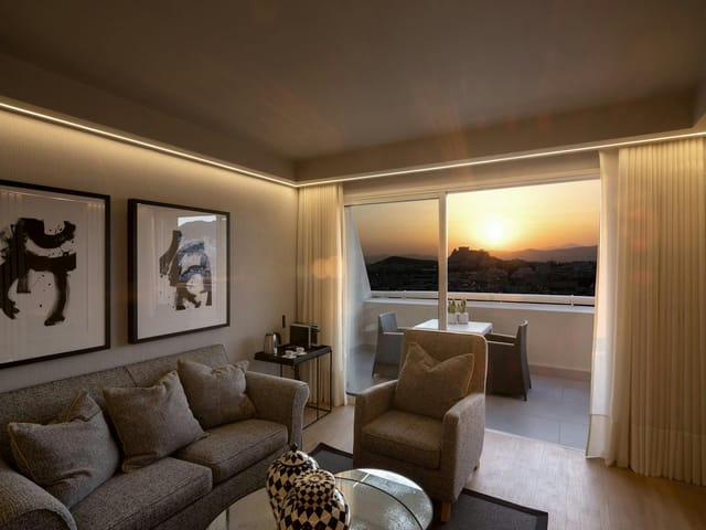 Olympia Plenary Room, Divani Caravel: Luxury executive meeting suite with Acropolis view.
