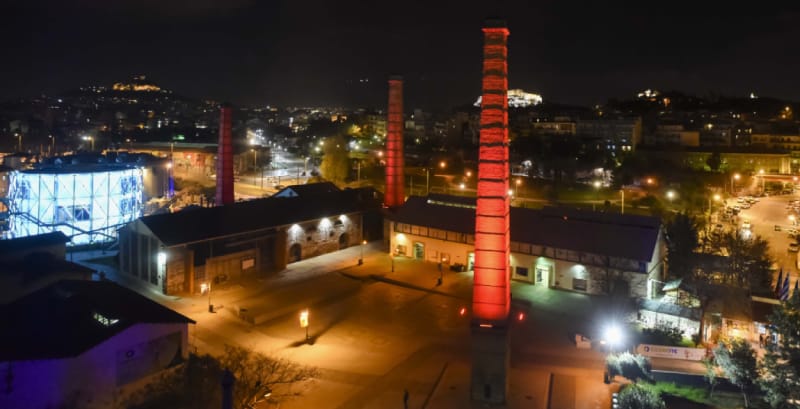 Innovathens hall industrial plaza for gala events and brand activations.