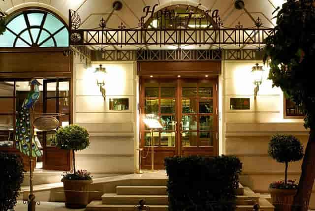 Hera hotel entrance: sophisticated boutique venue for executive retreats and corporate events.
