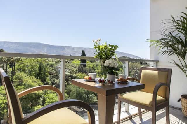 Amalia Athens Hotel rooftop terrace for VIP breakout meetings and corporate events.