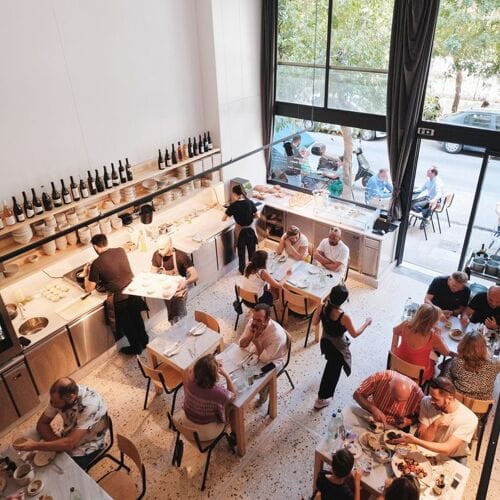 Chef's table dining room at SIMUL restaurant for intimate corporate events and boutique buyouts.
