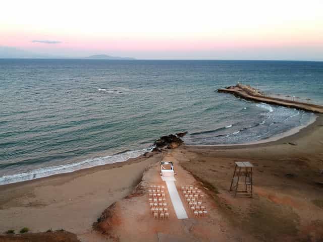 Ninemia Sea Soul outdoor wedding ceremony with natural coastal backdrop.