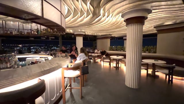 Rooftop cocktail bar in Athens, perfect for VIP networking and corporate reception events.