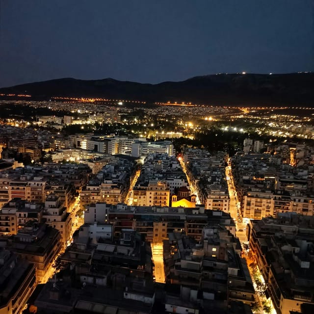Dinner in Deos Athens: glittering city skyline view for premium incentive trips and evening galas.