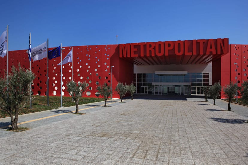 Metropolitan Expo exhibition hall with distinctive architecture for international trade shows.