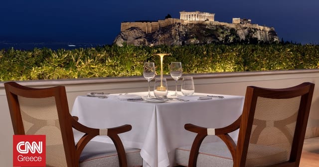 Pasithea Rooftop Bar: Acropolis view dining, perfect for VIP dinners and exclusive incentive events.