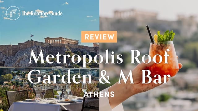 Luxury M Bar rooftop cafe with Acropolis views for VIP corporate events and client hospitality.