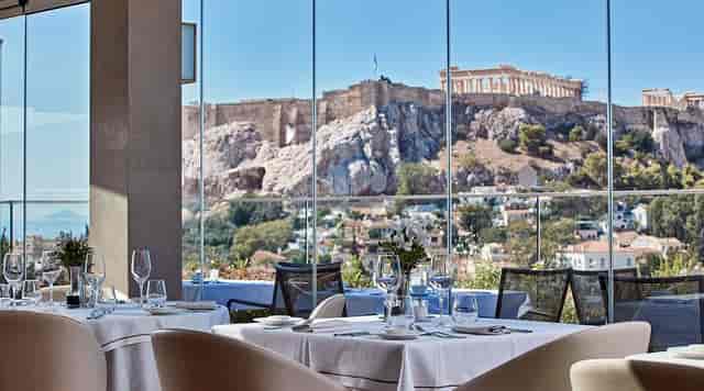 Metropolis Roof Garden event venue with floor-to-ceiling glass walls for corporate galas and parties.