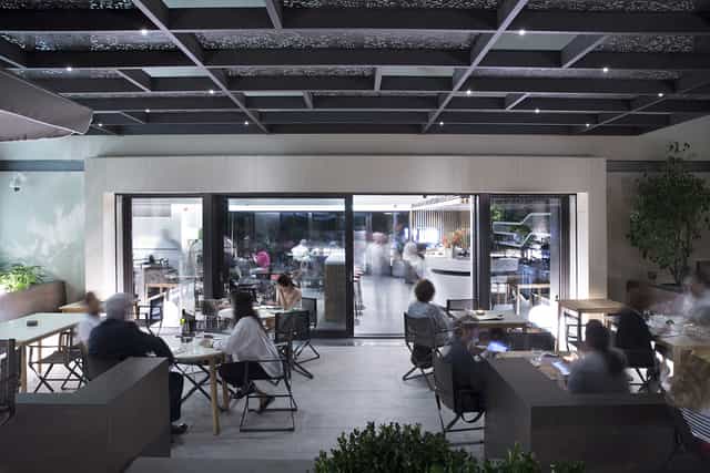 Modern event space at Basil & Elise Goulandris Foundation for networking receptions or breakouts.