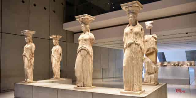 Acropolis Museum exhibition hall for elegant gala dinner and luxury VIP event venue.