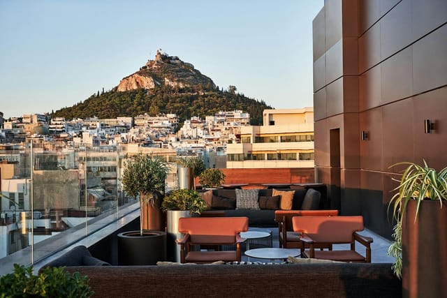 Rooftop restaurant in Athens for VIP networking and corporate evening cocktails.