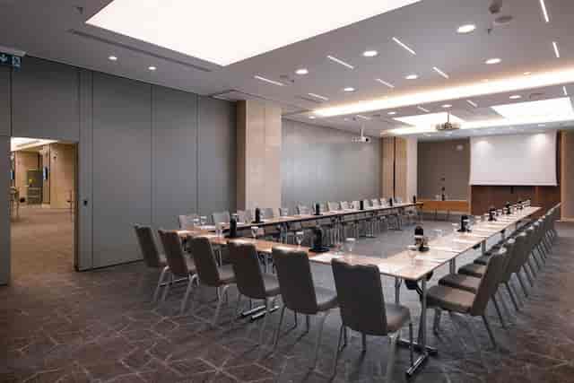 U-shape boardroom at Crowne Plaza Athens for professional business meetings and corporate events.