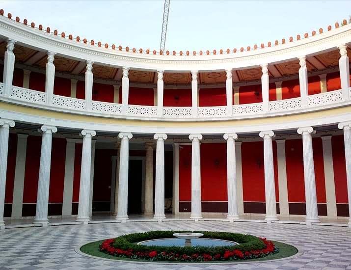 Congress Hall at Zappeion Mansion with dramatic architecture for gala dinners and product launches.