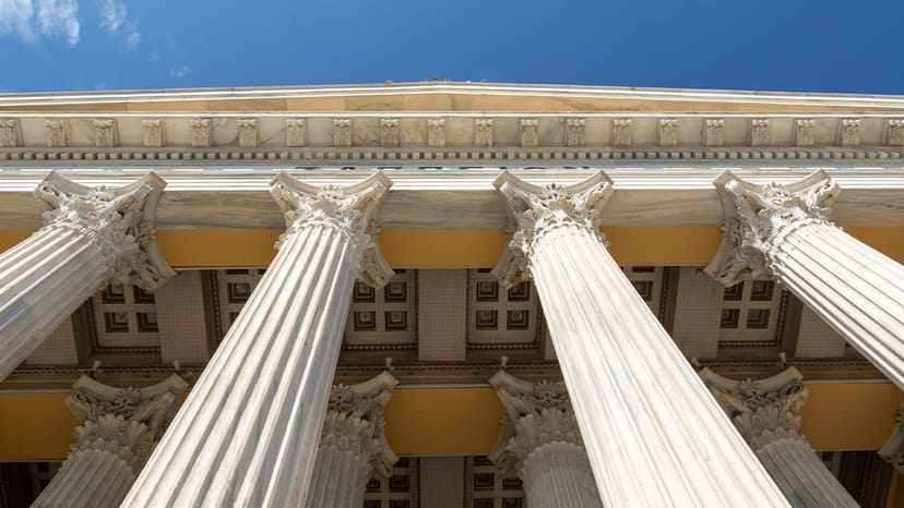 Neoclassical peristyle at Zappeion Mansion, ideal for premium black-tie galas and executive summits.