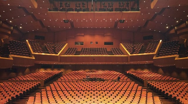 Megaron Concert Hall tiered theater for awards ceremonies and keynote presentations.