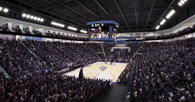 Akins Ford Arena: Large multi-purpose venue with tiered seating for conferences and events.