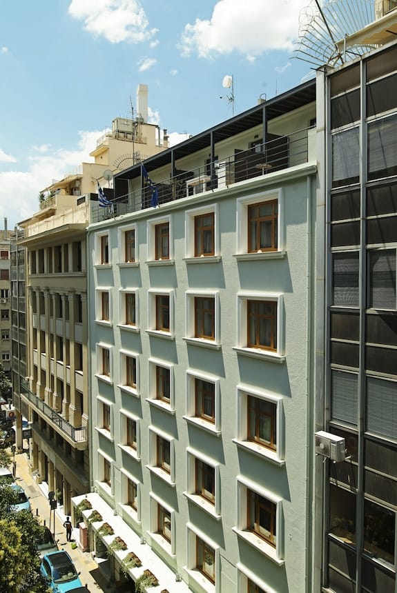 Deluxe Terrace Rooms façade at The Gem Society Boutique Hotel for boutique meetings and city lodging.