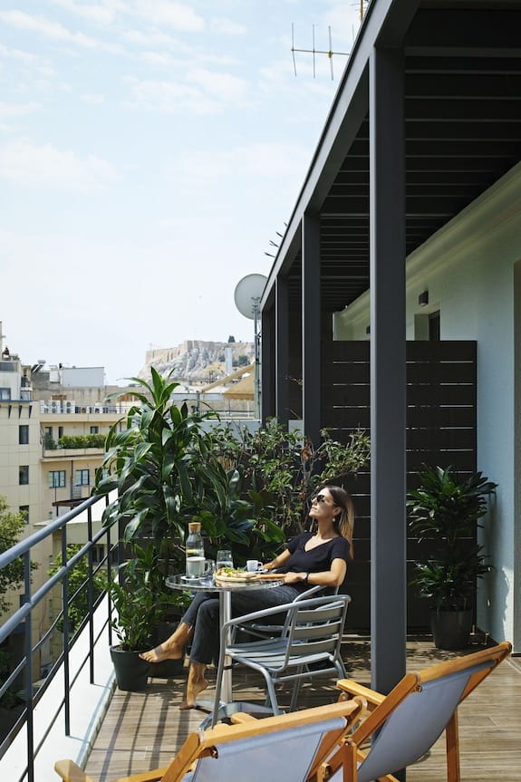 Deluxe Terrace Room with iconic Acropolis view for luxury incentive travel and corporate events.