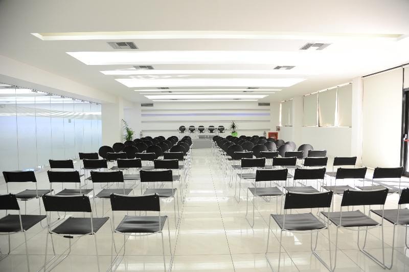 MEC Mediterranean Exhibition Center theater-style venue for corporate events and trade shows.