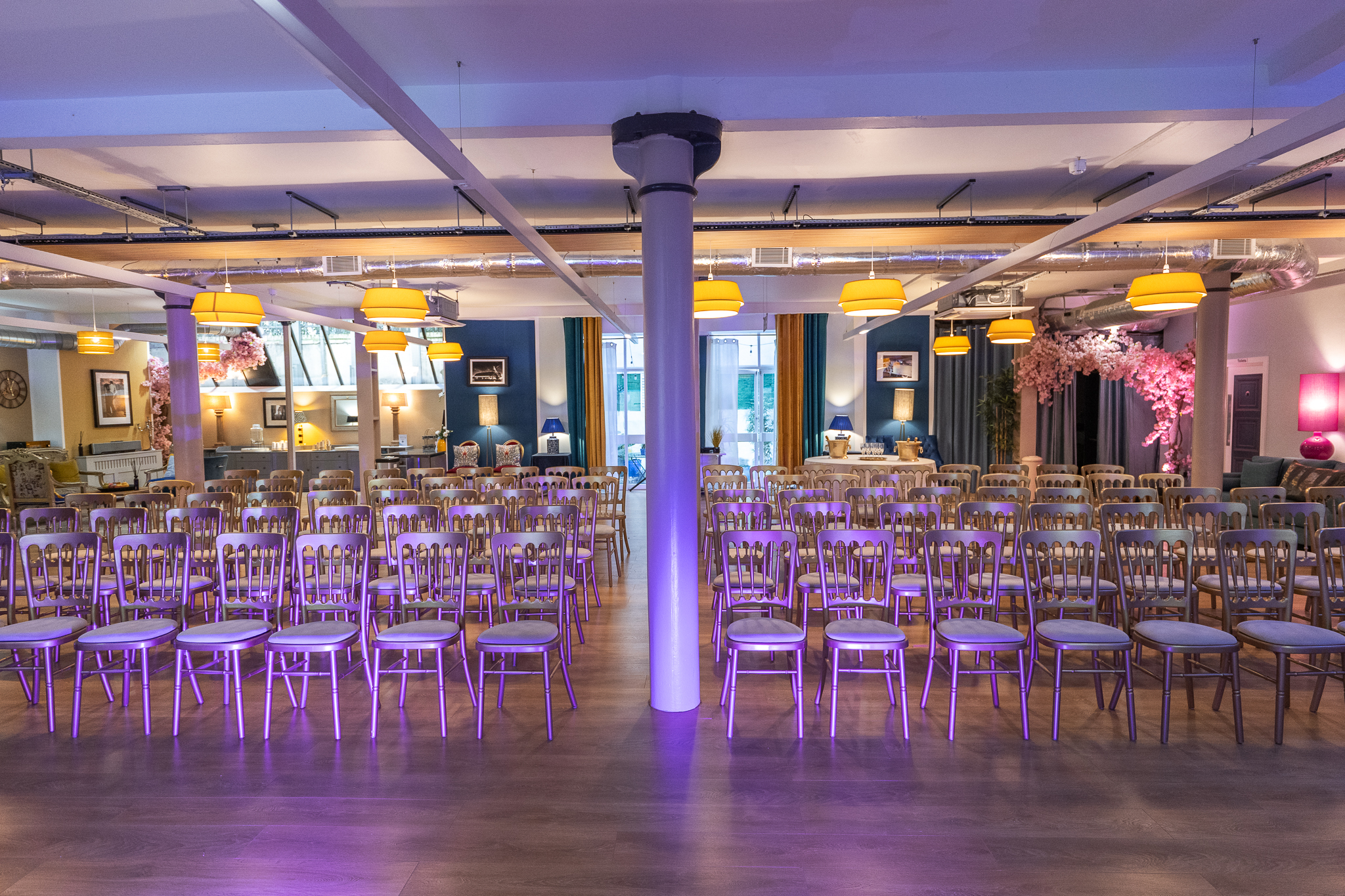 Underwood Flagship Venue with arranged chairs, perfect for conferences and seminars. - Banner