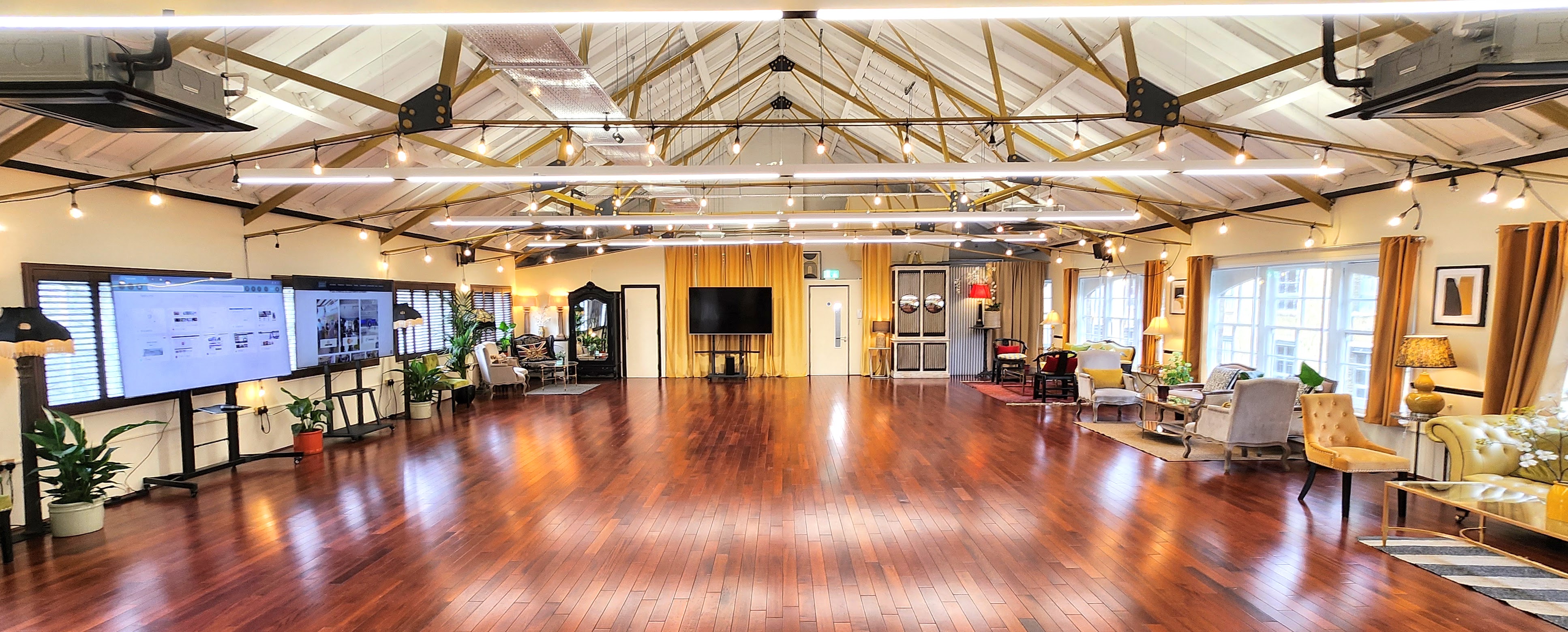 "Underwood Flagship Venue with high ceilings, ideal for corporate events and social gatherings." - Banner