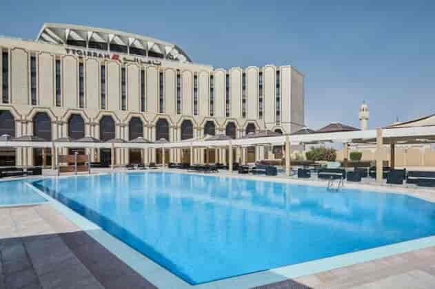 Diriyah Marriott outdoor pool deck for corporate incentive events and networking receptions.