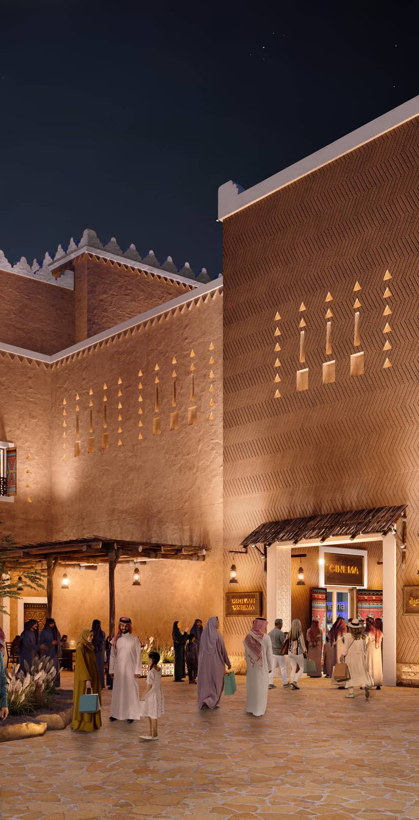 Diriyah Gallery event venue with dramatic architecture for gala and incentive trip hosting.