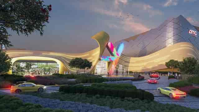 Luxury Al Hamra event venue entrance for VIP arrival and corporate brand activation.