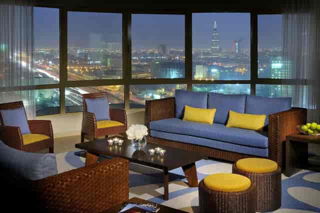 VIP hospitality suite at Riyadh Marriott Convention Center for executive meetings and networking.