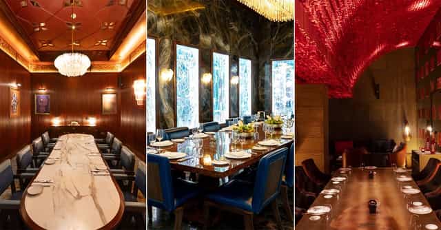 High-end private dining room for executive board dinners and VIP hospitality events.