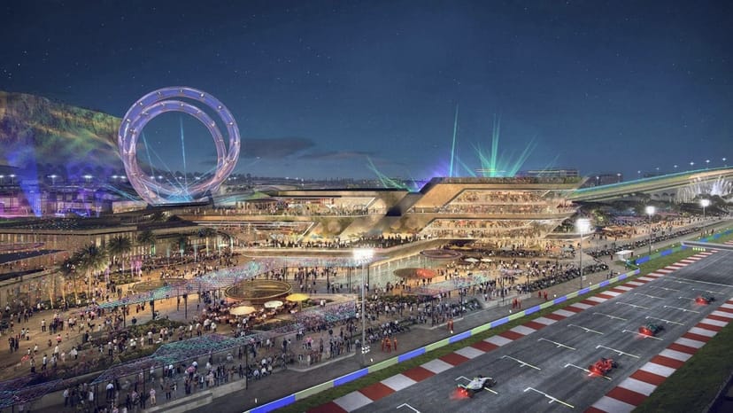Speed Park Track Qiddiya: VIP hospitality suites at a premium motorsports event venue.