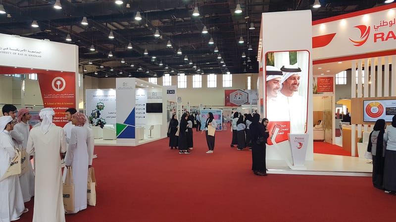 Professional RAK Expo exhibition hall with custom trade show stands for industry events.