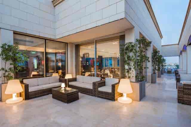 Rooftop breakout space at IntercityHotel Riyadh Malaz for networking and corporate events.